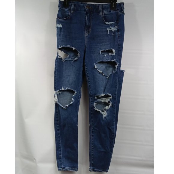 American Eagle Outfitters Denim - American Eagle Curvy Hi-Rise Jegging Torn Look Size 10 Petite